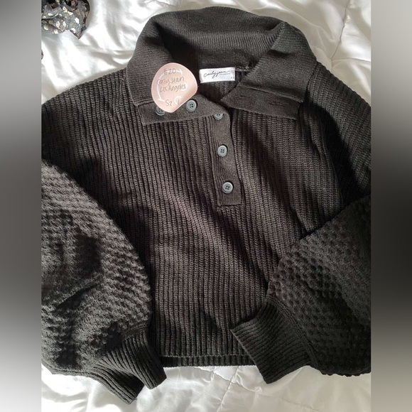 Carly Jean Los Angeles Sweaters - NEW CJLA Collared Sweater